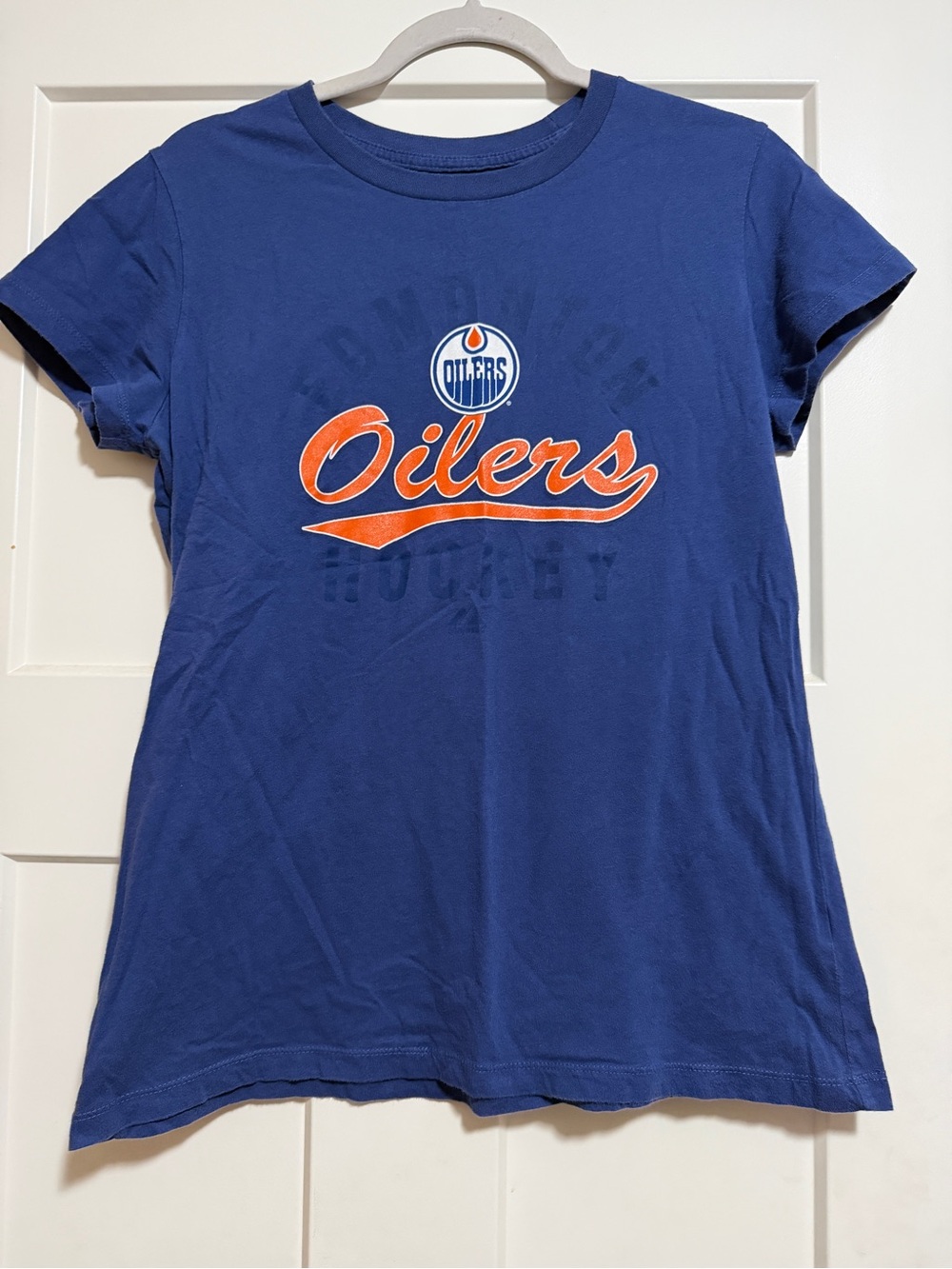 Majestic Royal Blue and Orange Oilers Tee